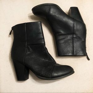 Black heeled booties